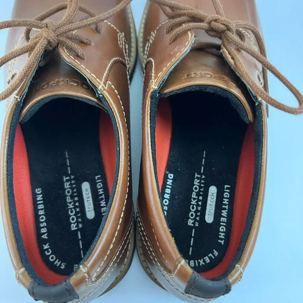 Rockport Men's Marshall Plain Toe Oxford Color Fawn Size 8